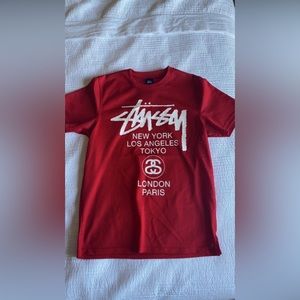 stussy size small red shirt